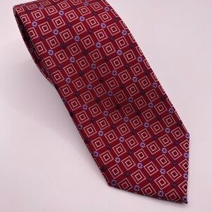 Tasso Elba Red and Blue Patterned Tie